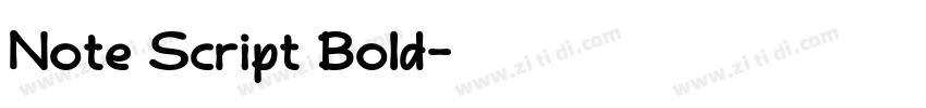 Note Script Bold字体转换